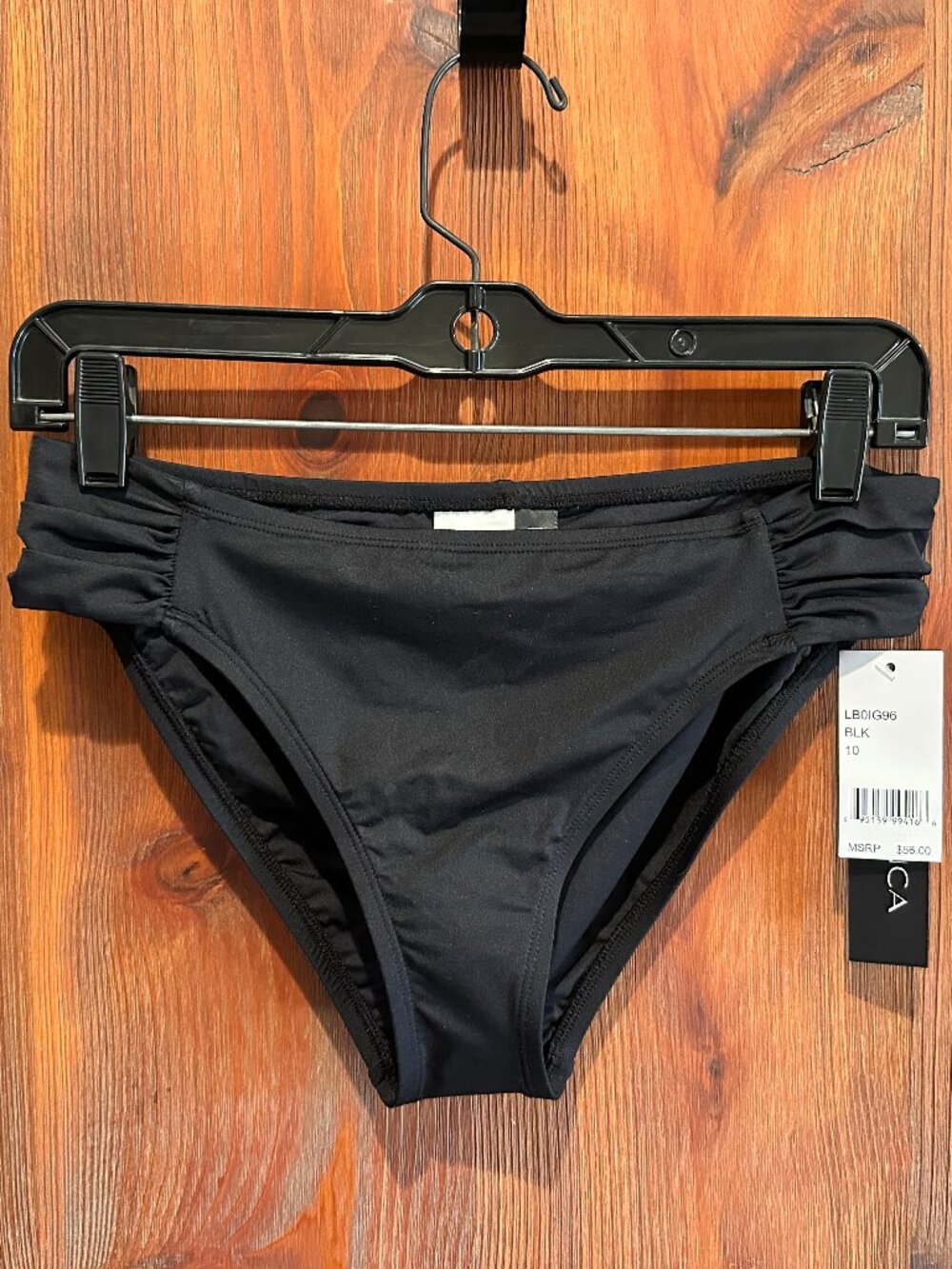 LA BLANCA Bikini Bottoms for Women Island Goddess Side Shirred Hipster 8*
